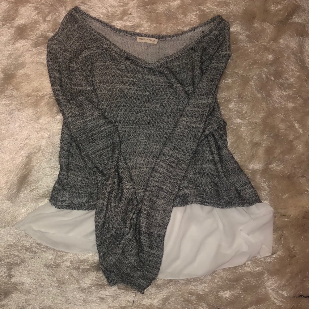 Gray graceful sweater